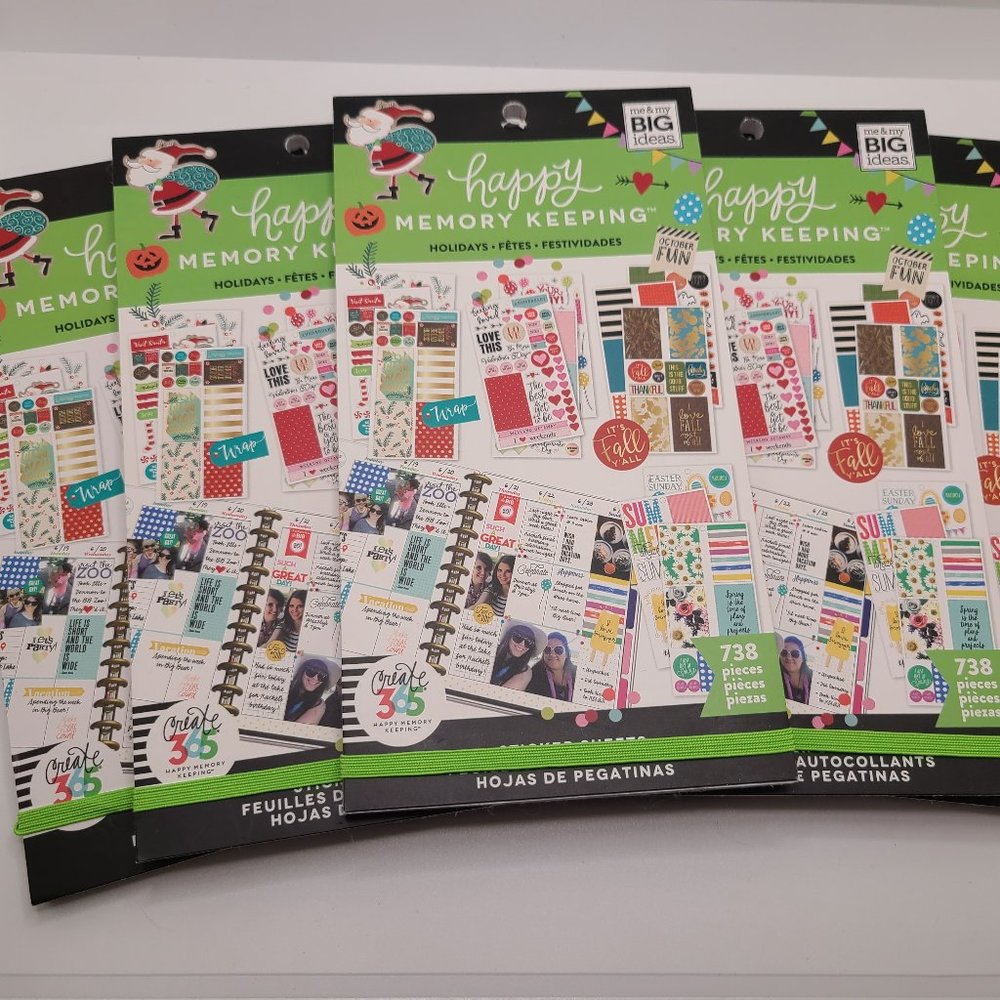 5 Happy Planner Me & My Big Ideas Sticker Book Happy Memory Keeping Holidays 738